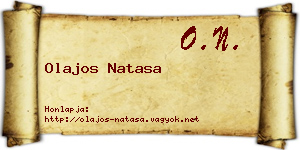 Olajos Natasa névjegykártya